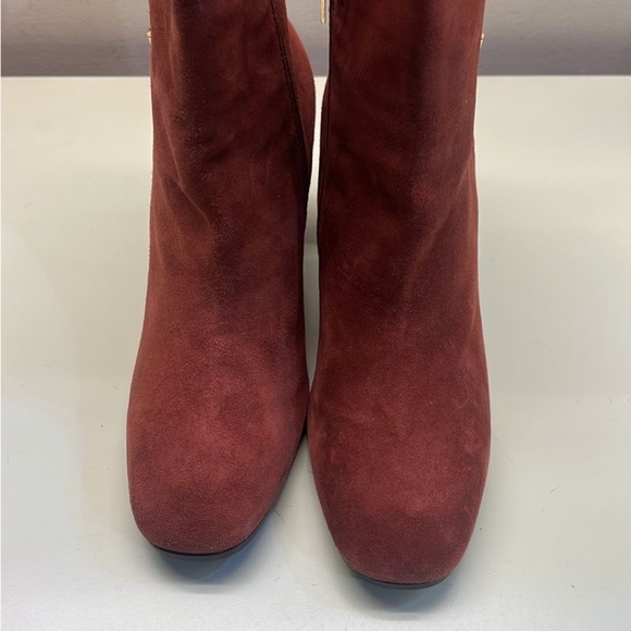 MARINO FABIANI MADE IN ITALY Elegant Suede Ankle Boots - Rust Red - Picture 2 of 10